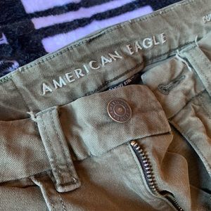 American Eagle High-Rise Green Camo Jeggings